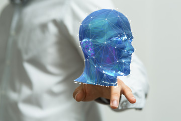 Mind, brain power and energy concept.