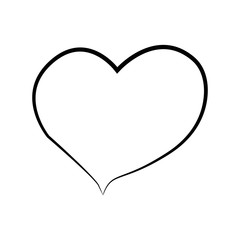 outline hand drawn heart icon.Vector heart collection. Illustration for your graphic design.