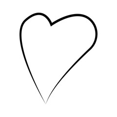 outline hand drawn heart icon.Vector heart collection. Illustration for your graphic design.