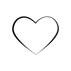 outline hand drawn heart icon.Vector heart collection. Illustration for your graphic design.