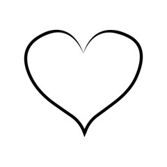 outline hand drawn heart icon.Vector heart collection. Illustration for your graphic design.