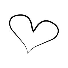 outline hand drawn heart icon.Vector heart collection. Illustration for your graphic design.