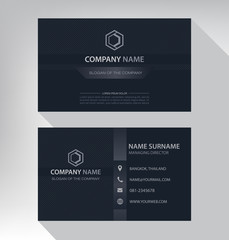 Business card in modern style black gray white