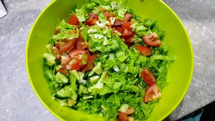 vegetable salad in a bowl