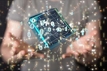 Big data visualization. Network connection structure