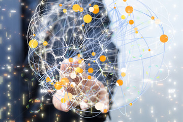 Big data visualization. Network connection structure