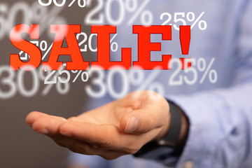 Discount and commission concept 3d