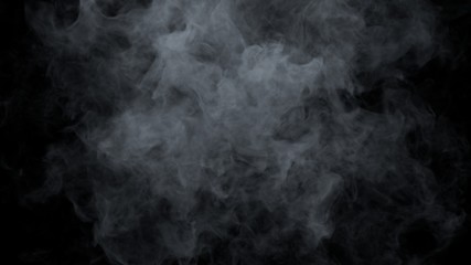 Smoke on black background.