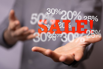 Discount and commission concept 3d