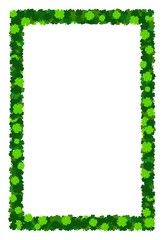 Shamrock St Patricks frame. Blank holiday irish clover border postcard