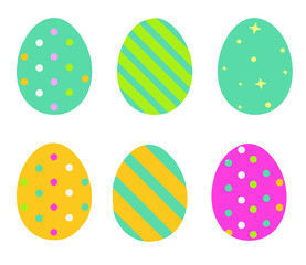 Easter eggs on a white background