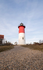 Fototapeta na wymiar Nauset Lighthouse at sunset - Eastham, Massachusetts.