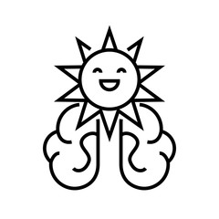 Bright ideas line icon, concept sign, outline vector illustration, linear symbol.