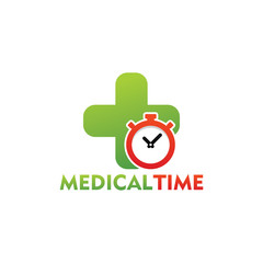Medical Time Logo Template Design