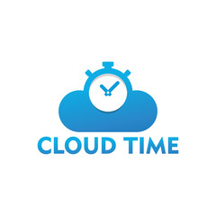 Cloud Time Logo Template Design