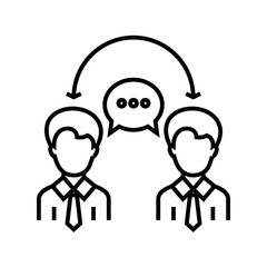 Communicative skills line icon, concept sign, outline vector illustration, linear symbol.