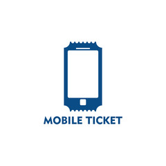 Fototapeta premium Mobile Ticket Logo Template Design
