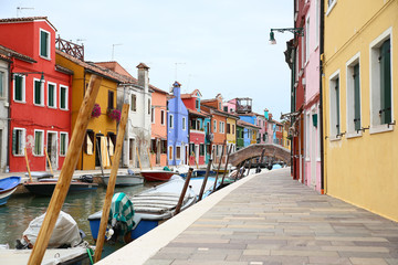 Fototapeta na wymiar Colorful Burano island in Venice lagoon