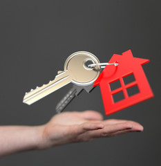 Hands - Holding House digital concept.