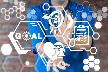 Goal Medical Concept. Success Health Care.