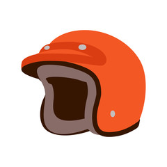  moto helmet, vector illustration, flat style profile