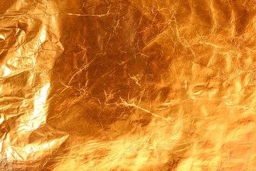 Golden metal foil texture