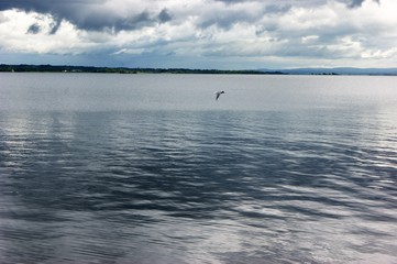 Lough Neagh, Ballyronan, Northern Ireland - clouds and water.