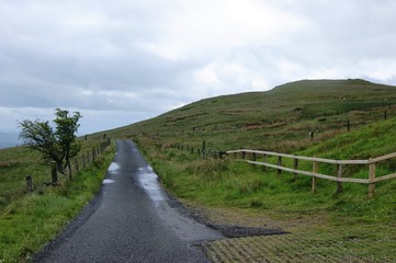 Fototapeta na wymiar Road to the Summit of Slieve Gallion, Northern Ireland