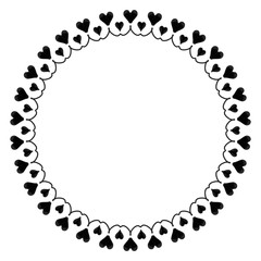 Ink Abstract circle pattern mandala flower floral petal stack symbol simple cute modern circular pattern sun star rays beauty lace motif black white single art mehendi Digital textile frame stamp