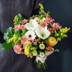 nice bouquet in the hands