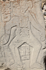 Bas-relief zapotèque à Monte Alban, Mexique