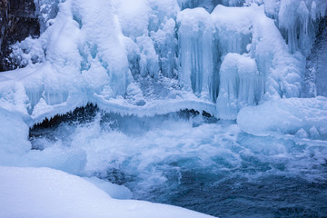 Johnston Canyon Winter Ice Falls, Banff National Park, Canada