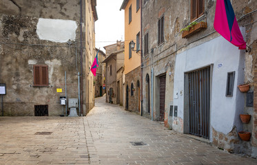 a street in Proceno town, Province of Viterbo, Latium region, Italy