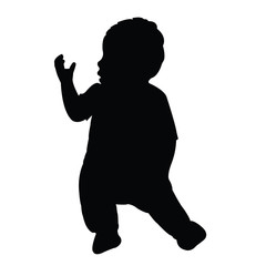 a baby sitting body silhouette vector