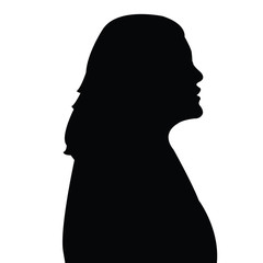 a woman head silhouette vector