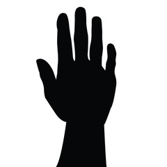 a hand silhouette vector
