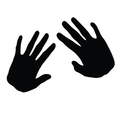 hands silhouette vector
