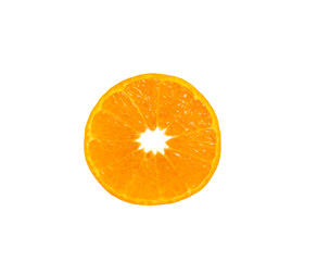 tangerine isolate, ripe tangerines on a white background