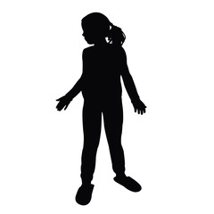 a girl body silhouette vector