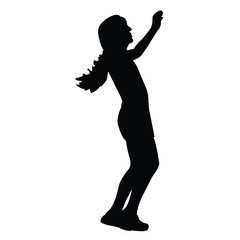 a girl body silhouette vector
