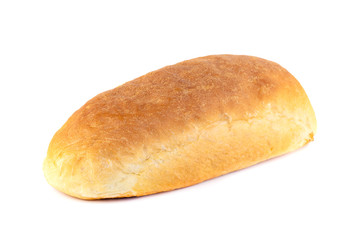 Fresh white bread isolated on a white background