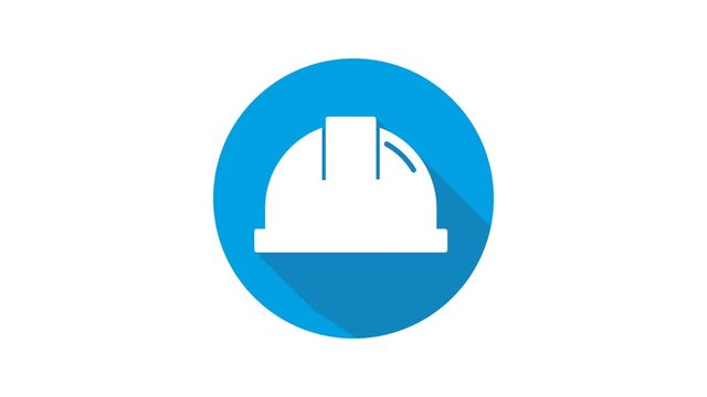 Blue motion graphic icon animation helmet