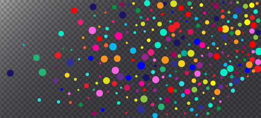 Rainbow Confetti Festive Vector Background. 