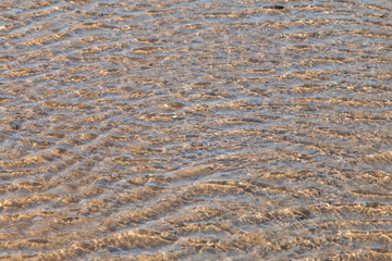 Wave of the sea on the sand beach