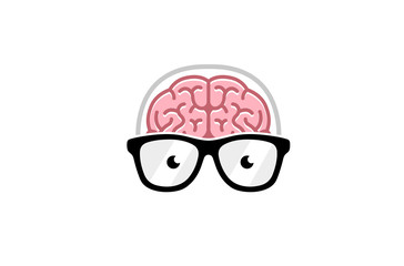 Creative Brain Geek Logo - obrazy, fototapety, plakaty
