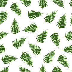 Green tropical leaves pattern for textile, print, surface, fabric design. Seamless leaves pattern for surface design