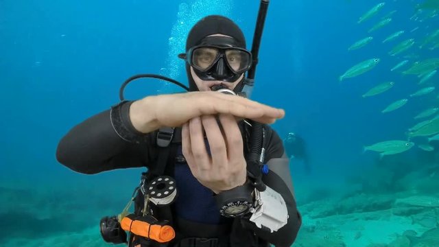 Divemaster, diving skillsafety, greenscreen, safetystop, diver, lines, hyperbaric, pressure, decompression, dive centers, diving school, skill of diving, diver skills, 5 methers, decompresion, dive si