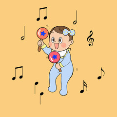 踊っている赤ちゃん
