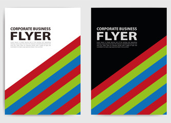 Fototapeta premium corporate business flyer with colorful shapes background in a4 size design