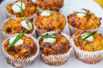 savoury muffins with chives and cream
